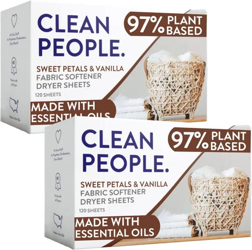 Vista 15 de The Clean People Hojas suavizantes de tela, hojas de secadora, suavizan y eliminan la adherencia estática, suavizante vegano para ropa, aceites