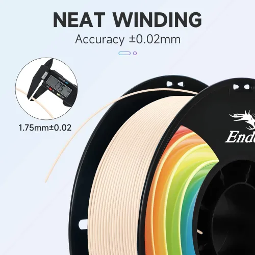 Vista 2 de Creality Filamento para Impresora 3D, Filamento PLA Plus 1.75mm Beige, PLA Pro Dureza Mejorada Exactitud Dimensional +/- 0.03mm, Carrete de 1KG