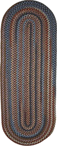 Vista 105 de Tapete reversible de lana, texturizado, grueso, trenzado. , Lana, Walnut