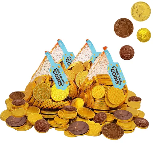 Vista 8 de Monedas de chocolate europeo para Chanukkah, UO-D Kosher