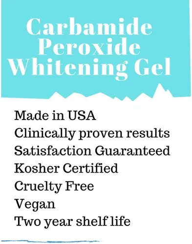 Vista 3 de Gel blanqueador dental 44% peróxido de carbamida, 6 jeringas de gel blanqueador de dientes