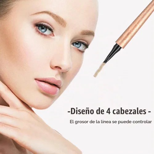 Vista 4 de Lápiz de cejas Microblading, 2026 nuevo bolígrafo de cejas 3D impermeable de 4 puntas Microblading, relleno de huecos naturales, maquillaje de cejas
