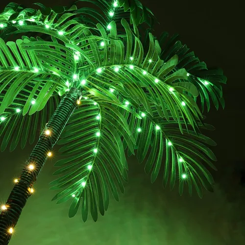 Vista 5 de Barra de palmera iluminada al aire libre para decoración de Navidad