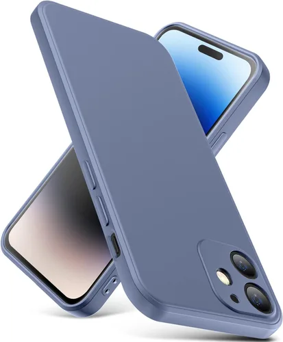 Vista 8 de Funda para iPhone 12 Mini, funda delgada de silicona líquida, a prueba de golpes, funda delgada para iPhone 12 Mini, funda protectora de cámara