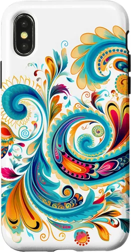Vista 5 de Turquoise Paisley Boho Chic Case for iPhone 17