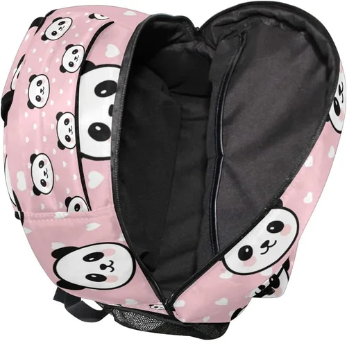 Vista 20 de ATTX Linda mochila con diseño de panda para niños y niñas, Panda-h, Ciclismo