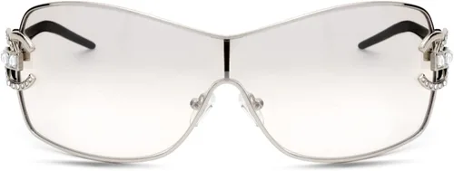 Vista 3 de Zeelool Gafas de sol Y2K para mujeres y hombres, gafas de sol envolventes con escudo sin montura UV400 Alien Futuristic Sun Glasses ZSM0006