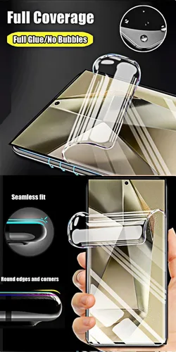 Vista 5 de Protector de pantalla frontal flexible para OnePlus 13R 5G 6.78 "Película de hidrogel 3D transparente TPU sensible al tacto Desbloqueo de huellas