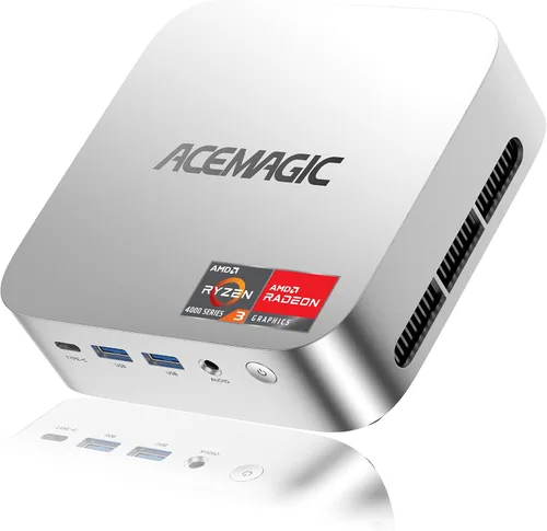 Vista 11 de ACEMAGIC Mini PC K1, procesador AMD Ryzen 4300U de 28 W, 16 GB DDR4 RAM 512 GB SSD (Beat 3300U/N150/N97) Mini computadoras 11 Pro, HDMI+DP1.4 Dual