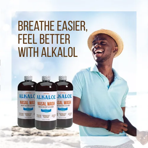 Vista 3 de Solución para lavado nasal de Alkalol, 3 unidades (16 onzas líquidas)
