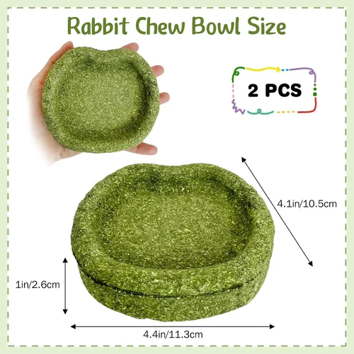 Vista 3 de Hamster Chew Toys for Teeth Guinea Pig Edible Food Bowl