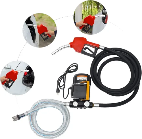 Vista 3 de Bomba eléctrica de transferencia de combustible de aceite diésel de 110 V CA 16 GPM, 550 W, motor multiuso, aceite de queroseno, comercial