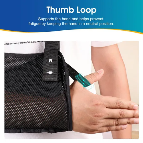 Vista 4 de Cabestrillo de Malla para Brazo y Hombro Cozyhealth - Inmovilizador Médico para el Hombro para Lesiones de Hombro, Rotura de Manguito Rotador, Brazo