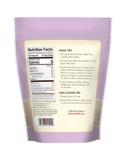 Vista 2 de Bob's Red Mill Levadura seca activa sin gluten, 08 onzas