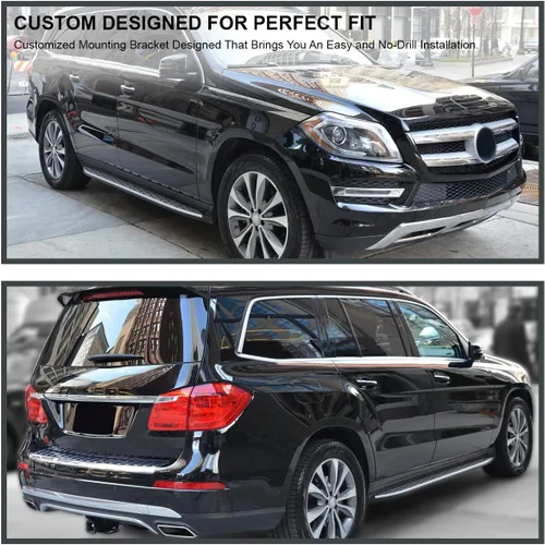 Vista 3 de Spec-D Tuning Estribos barras laterales compatibles con Mercedes Benz GLS X166 GL450 2013-2018