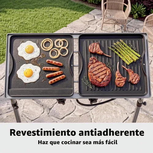 Vista 5 de Utheer Parrilla reversible para todas las estufas Camp Chef de 14 y 16 pulgadas, plancha de hierro fundido, para estufa Camp Chef Explorer de 2
