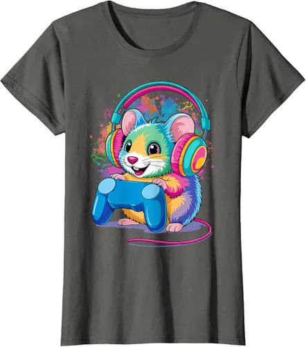 Vista 7 de Mouse Gaming Animal Video Games Funny T-Shirt