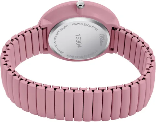 Vista 6 de Blekon Colecciones Nuevo reloj de moda PC21J con banda elástica de cara súper grande movimiento japonés PC21J
