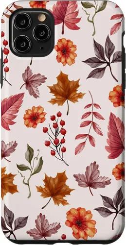 Vista 13 de Halloween Pattern Fall Leaves Pattern - Autumn Season Case for iPhone 17