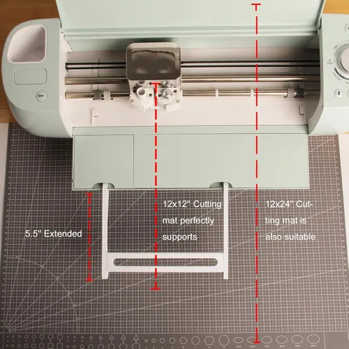 Vista 6 de LOPASA Bandeja de extensión compatible con Cricut Explore Air 2 3, soporte de alfombrillas Cricut para cortar, extensor de alfombrillas de corte
