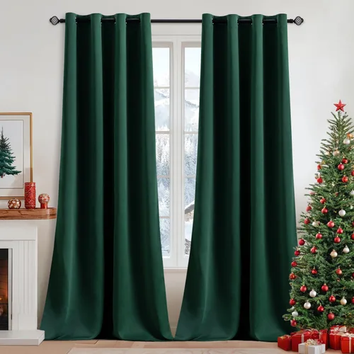 Vista 44 de MIULEE Cortinas opacas para dormitorio o sala de estar, juego de 2 paneles de cortina para ventana con aislamiento térmico y bloqueo de luz