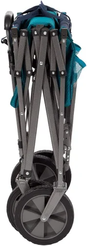 Vista 4 de MacSports Carritos de Dos Pisos Resistentes Plegables para Exteriores Carrito Plegable Portátil Ligero Carrito Utilitario, Carrito Deportivo Todo