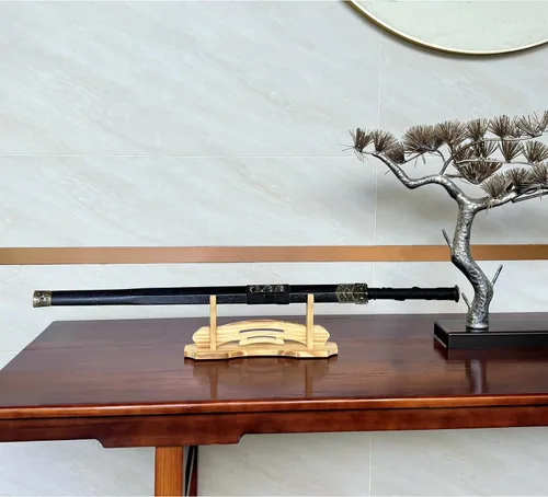 Vista 3 de BiJun Soporte de espada Katana, soporte para espada Samurai, soporte para espada Katana, soporte para sable de luz, gancho montado en la pared