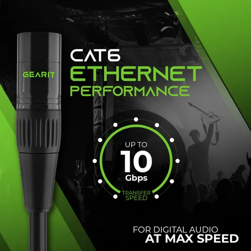 Vista 3 de GEARit Cable compatible con EtherCon de 30 pies y serpiente de 4 canales