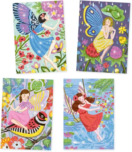 Vista 7 de DJECO Kit de manualidades con purpurina de mariposas