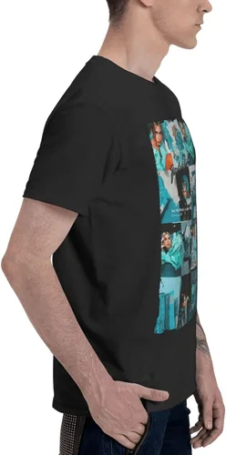 Vista 3 de Camiseta de algodón de manga corta con cuello redondo y ajuste regular para hombre