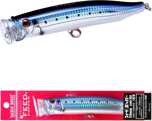 Vista 71 de TACKLE HOUSE Feed Popper 175, Señuelos de pesca de atún de agua salada, Topwater, GT, Bonito, Yellowtail, Yellowfin, Atún rojo, flotante
