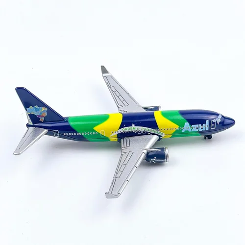 Vista 5 de AVIAMUSE Modelo de avión, modelo de avión azul avión adecuado para colección y Navidad, regalos de cumpleaños