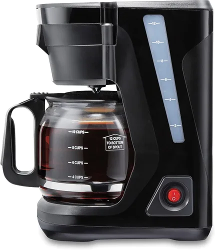 Vista 10 de Proctor Silex FrontFill - Cafetera de goteo, digital y programable, jarra de vidrio de 12 tazas, color negro y plateado (43685PS) Jarra de vidrio