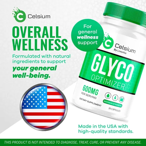 Vista 4 de Celsium Glyco Optimizer Capsules, Celsius Glyco, Celsius Glyco Optimizer Opiniones, Celsium Advanced Formula 30 Cápsulas durante 1 mes