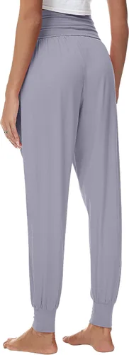 Vista 3 de Ficerd Paquete de 3 pantalones de descanso para mujer, cómodos pantalones deportivos de yoga con bolsillos de cintura alta, pantalones deportivos