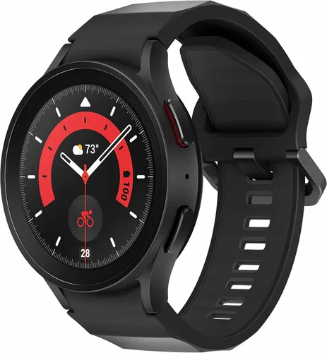 Vista 3 de Samsung Galaxy Watch 5 Pro de 45mm Reloj Inteligente Bluetooth, Cuerpo, Salud, Fitness, Sueño, Monitor de Ritmo Cardíaco, Batería Mejorada, Cristal