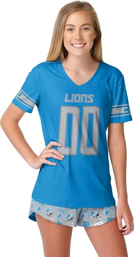 Vista 4 de FOCO NFL womens Nfl Team Logo Ladies Gameday Ready Jersey Pajama Set