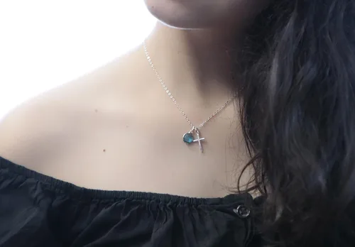 Vista 41 de Collar de hija relleno de oro de mamá o papá, collar clásico de perlas blancas con mensaje significativo, listo para regalar