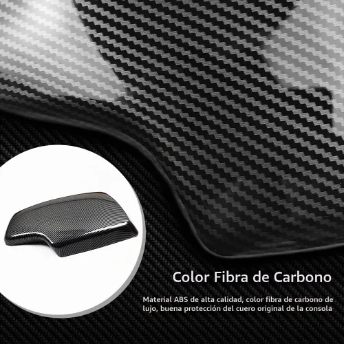 Vista 2 de Funda para Reposabrazos de Coche para BMW Serie 3 F30 E90 E91 E92 E93 2006-2018, Cubierta Interior de Reposabrazos de Fibra de Carbono, Panel