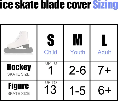 Vista 5 de TUYUU Fundas para patines de hielo, protectores de patines para patines de hockey, patines de patinaje artístico y patines de hielo. Cubiertas