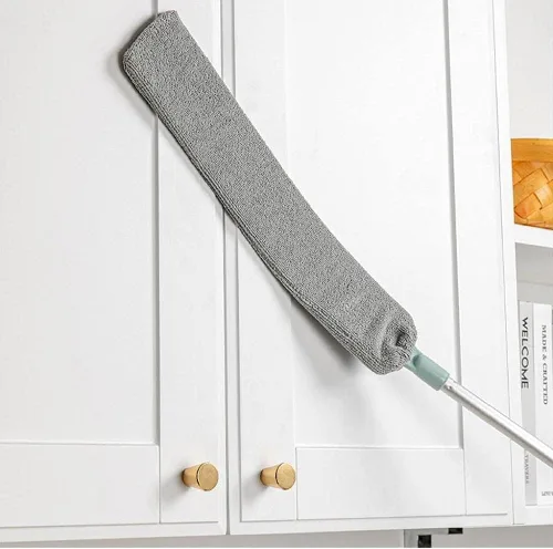 Vista 2 de Duster - Colector de polvo telescópico extraíble lavable de microfibra cepillo de limpieza para el hogar