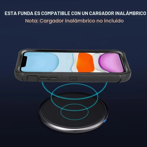 Vista 7 de Funda compatible con iPhone 13 y iPhone 14 de diseño de tiburón negro y rojo de moda urbana para hombres y niños, de 3 capas, resistente a