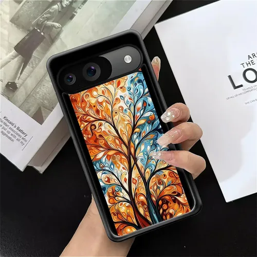 Vista 80 de Compatible con Google Pixel 4A 5G Mobile Case Creative Acrylic Panel trasero Silicona Protección Grip especialmente diseñado para Google Pixel 4A 5G