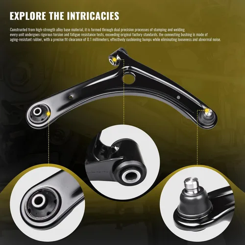 Vista 4 de TUCAREST Kit de suspensión de 10 piezas para 07-17 Je-ep Compass Patriot /2007-2012 Do-dge Calibre, brazo de control inferior delantero con rótula +