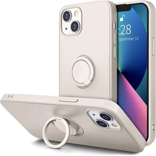 Vista 12 de Hython Funda para iPhone 13 con soporte de anillo [soporte de anillo giratorio de 360° con soporte magnético] [Soporte de montaje en automóvil]