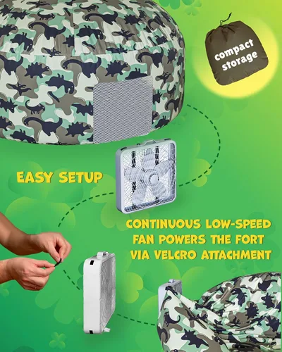 Vista 4 de Skywin Tienda de Aire para Niños (77" x 50" pulgadas) Se Arma en 30 Seg, Carpas para Niños Pequeños de Interior para Juego Imaginativo, Fuertes