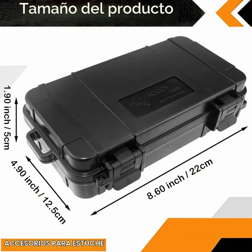 Vista 3 de Funda pequeña de 8 pulgadas con inserto de espuma personalizable Pluck – IP67 impermeable funda de transporte duro para electrónica portátil