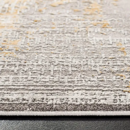 Vista 4 de SAFAVIEH Craft Collection - Alfombra cuadrada, 5 pies 3 pulgadas, gris y beige, diseño abstracto moderno, no desprende pelusa y de fácil cuidado