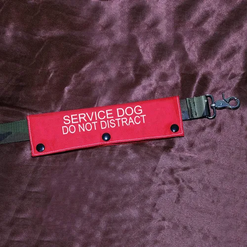 Vista 3 de Funda de correa para perro de servicio, no distraiga, etiqueta de parche de identificación de alerta, regalo para mascotas