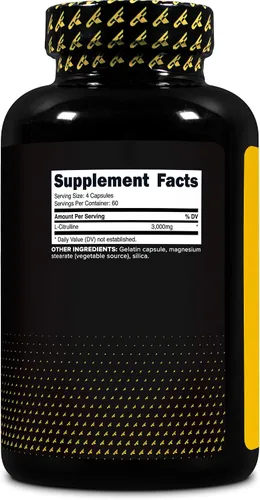 Vista 4 de Primaforce L-citrulina 3000mg, 240 cápsulas, 60 porciones